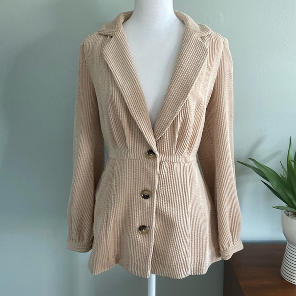 Anthropologie Current Air Corduroy Double Breasted Blazer Like New Size … - Picture 1 of 8
